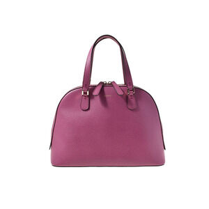 Gucci Lady Dollar Dome satchel pink purple leather